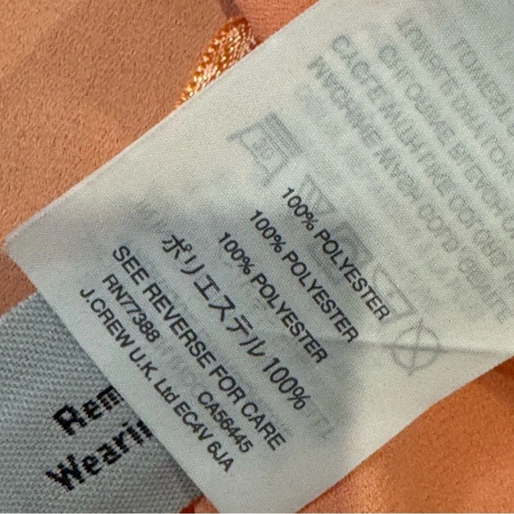 J. Crew Peach Ruffle-Back Camisole